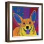 Joyful Corgi-Angela Bond-Framed Art Print