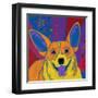 Joyful Corgi-Angela Bond-Framed Art Print