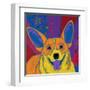 Joyful Corgi-Angela Bond-Framed Art Print