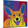 Joyful Corgi-Angela Bond-Mounted Art Print