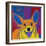 Joyful Corgi-Angela Bond-Framed Art Print