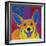 Joyful Corgi-Angela Bond-Framed Art Print