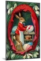 Joyful Easter, Rabbit inside Egg-null-Mounted Art Print