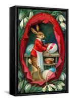 Joyful Easter, Rabbit inside Egg-null-Framed Stretched Canvas