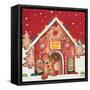 Joyful Gingerbread Village I-Elizabeth Medley-Framed Stretched Canvas