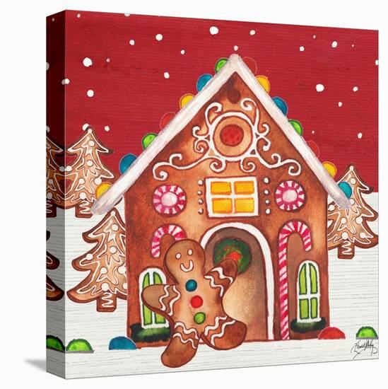 Joyful Gingerbread Village I-Elizabeth Medley-Stretched Canvas