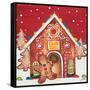 Joyful Gingerbread Village I-Elizabeth Medley-Framed Stretched Canvas