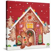 Joyful Gingerbread Village I-Elizabeth Medley-Stretched Canvas