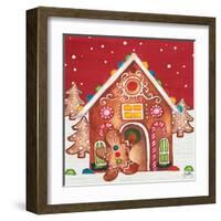 Joyful Gingerbread Village I-Elizabeth Medley-Framed Art Print