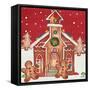 Joyful Gingerbread Village II-Elizabeth Medley-Framed Stretched Canvas