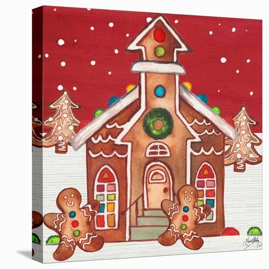 Joyful Gingerbread Village II-Elizabeth Medley-Stretched Canvas