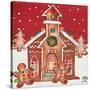 Joyful Gingerbread Village II-Elizabeth Medley-Stretched Canvas