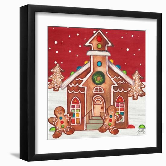 Joyful Gingerbread Village II-Elizabeth Medley-Framed Art Print