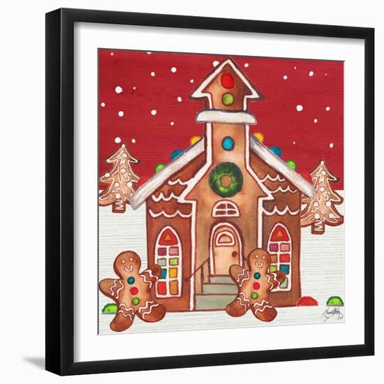 Joyful Gingerbread Village II-Elizabeth Medley-Framed Art Print