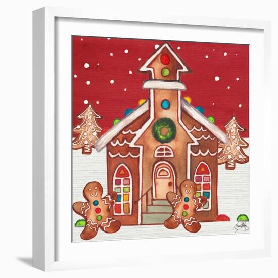 Joyful Gingerbread Village II-Elizabeth Medley-Framed Art Print