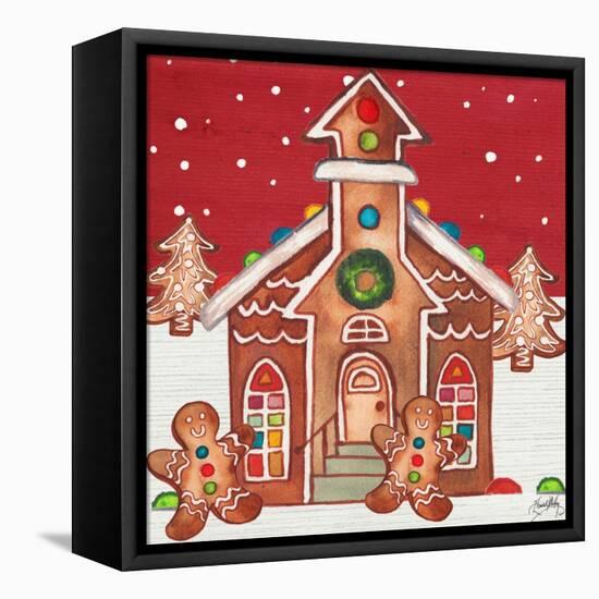 Joyful Gingerbread Village II-Elizabeth Medley-Framed Stretched Canvas