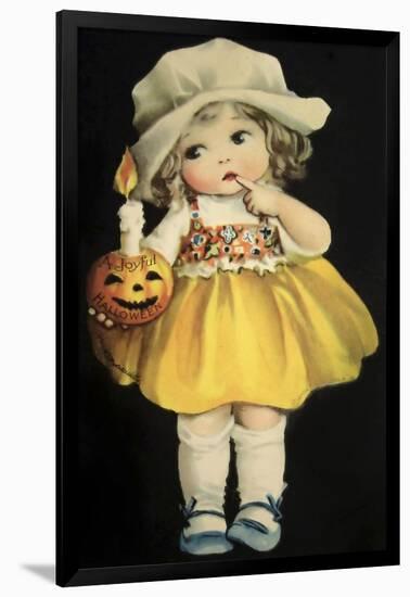 Joyful Halloween Yellow Dress-Vintage Apple Collection-Framed Giclee Print