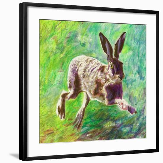 Joyful hare, 2011,-Helen White-Framed Giclee Print