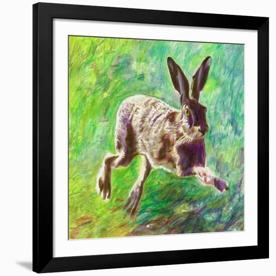 Joyful hare, 2011,-Helen White-Framed Giclee Print