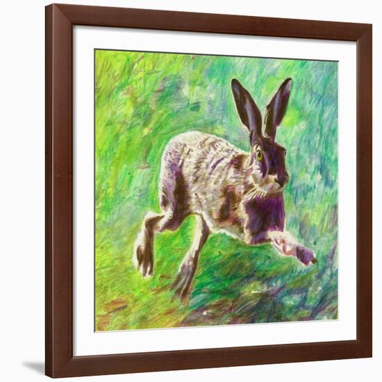Joyful hare, 2011,-Helen White-Framed Giclee Print