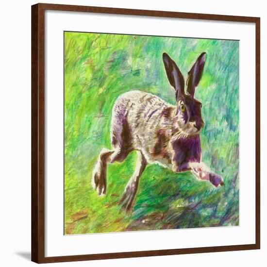 Joyful hare, 2011,-Helen White-Framed Giclee Print