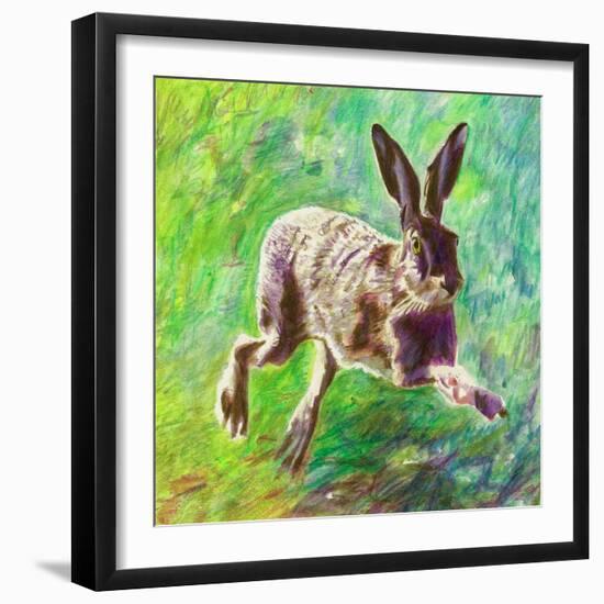 Joyful Hare, 2011-Helen White-Framed Giclee Print