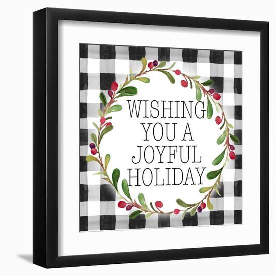 Joyful Holiday Plaid-Lanie Loreth-Framed Art Print