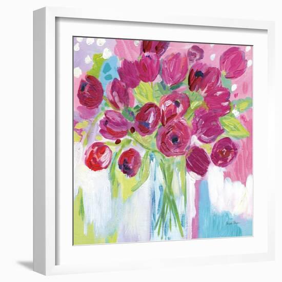 Joyful Tulips-Farida Zaman-Framed Art Print