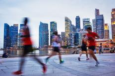 Modern Architecture of Singapore Downtown Core at Sunset-joyfull-Photographic Print