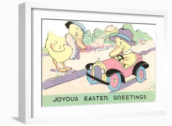 Joyous Easter Greetings, Ducks-null-Framed Premium Giclee Print