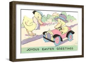 Joyous Easter Greetings, Ducks-null-Framed Art Print