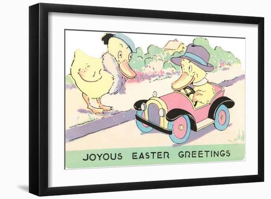 Joyous Easter Greetings, Ducks-null-Framed Art Print