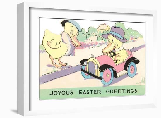 Joyous Easter Greetings, Ducks-null-Framed Art Print