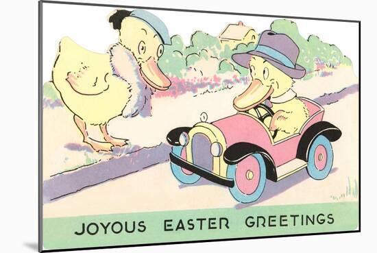 Joyous Easter Greetings, Ducks-null-Mounted Art Print