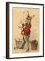 Joyous Easter, Spectacled Rabbit Painting Egg-null-Framed Art Print