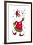 Joyous Santa-Beverly Johnston-Framed Giclee Print