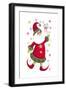 Joyous Santa-Beverly Johnston-Framed Giclee Print