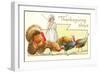 Joys, Girl Herding Turkeys-null-Framed Art Print