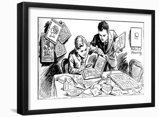 Joys of Stamp Collecting, 1937-null-Framed Giclee Print