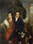 Portrait of Painter and His Brother Francesco-Jozef Tominc-Framed Stretched Canvas