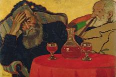 My Father with Uncle Piacsek Drinking Red Wine, 1907-Jozsef Rippl-Ronai-Giclee Print