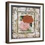 JP0541-Tin Tile-Carnation-Jean Plout-Framed Giclee Print