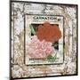 JP0541-Tin Tile-Carnation-Jean Plout-Mounted Giclee Print