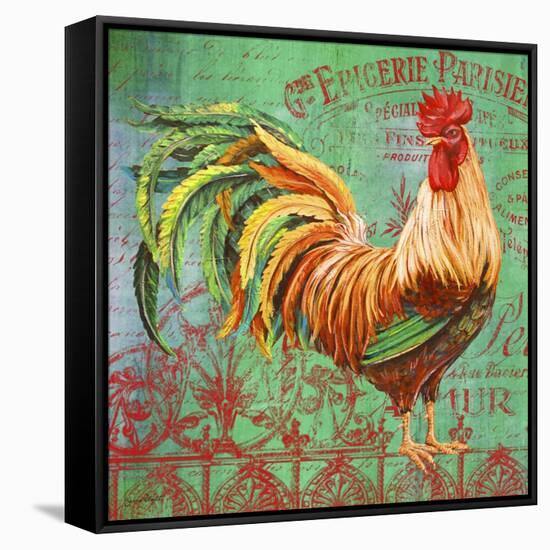 JP1183_Le Rooster-A-Jean Plout-Framed Stretched Canvas
