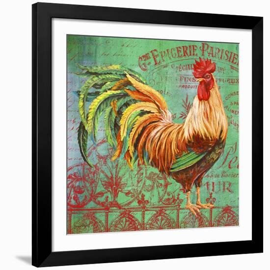 JP1183_Le Rooster-A-Jean Plout-Framed Giclee Print