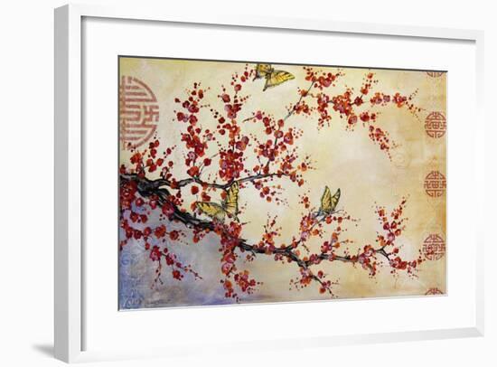 JP1451-Butterfly Blossoms-Asian-Jean Plout-Framed Giclee Print