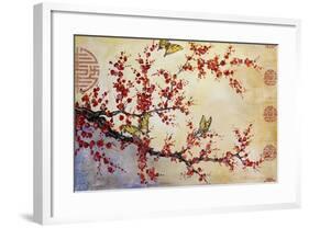 JP1451-Butterfly Blossoms-Asian-Jean Plout-Framed Giclee Print