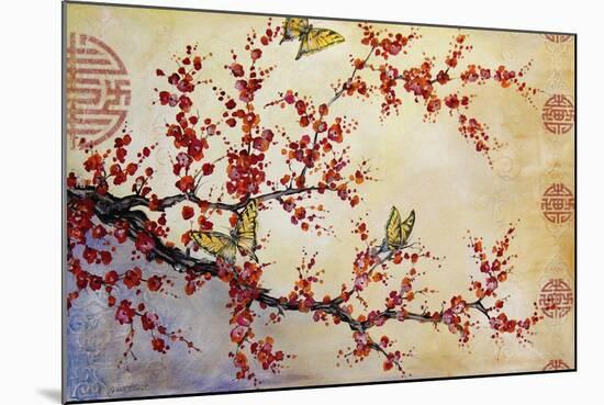 JP1451-Butterfly Blossoms-Asian-Jean Plout-Mounted Giclee Print