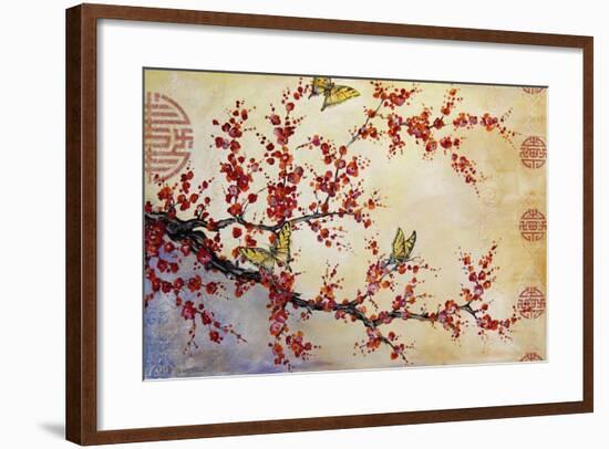 JP1451-Butterfly Blossoms-Asian-Jean Plout-Framed Giclee Print