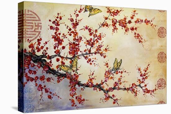 JP1451-Butterfly Blossoms-Asian-Jean Plout-Stretched Canvas